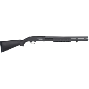 Mossberg 51604 590S  12 Gauge Pump 3" 13+1 20" Matte Blued Steel Barrel, Matte Blued Optic Ready Receiver, Fixed Black Synthetic Stock, Right Hand