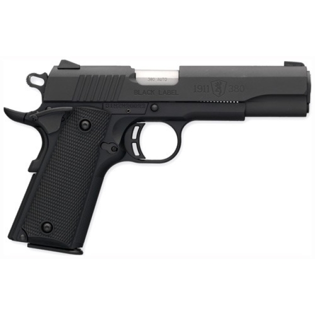 BROWNING 1911-380 BLACK LABEL - 380ACP 4.25"FS 8RD BLK/SYN