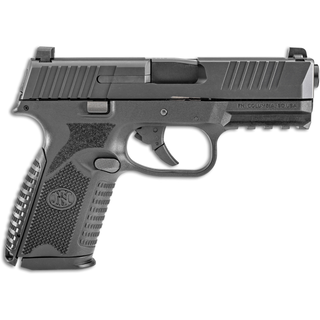 FN 66100464 509 Midsize 9mm Luger 4" Barrel 10+1, Matte Black Polymer Frame With Mounting Rail, Matte Black Stainless Steel Slide, No Manual Safety