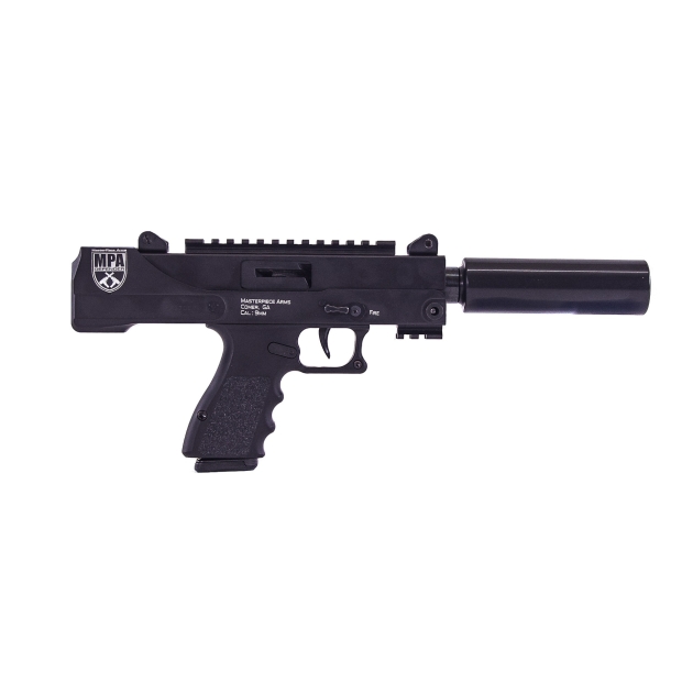 Masterpiece Arms Pistol - Black | 9mm | 4.5" Threaded Barrel | 17rd | W/ Barrel Extension