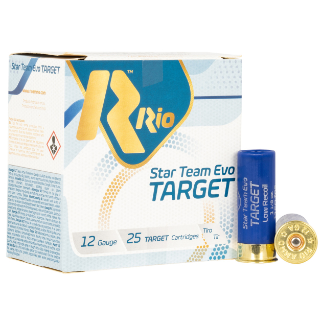 Rio Ammunition STT32LR75 Team Target  12Gauge 2.75" 1 1/8oz 7.5Shot 25 Per Box/10 Case