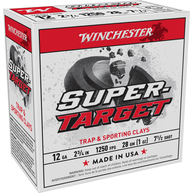 Winchester Ammo TRGT12507 Super-Target Light Target 12Gauge 2.75" 1oz 7.5Shot 25 Per Box/10 Case