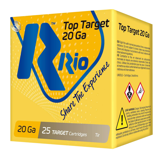 Rio Ammunition TT209 Top Target  20 Gauge 2.75" 7/8 oz 9 Shot 25 Per Box/ 10 Case