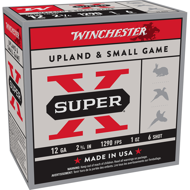 Winchester Ammo XU126 Super X Game Load 12Gauge 2.75" 1oz 6Shot 25 Per Box/10 Case