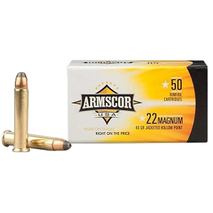 Armscor FAC22M1N USA  22WMR 40gr Jacketed Hollow Point 50 Per Box/40 Case