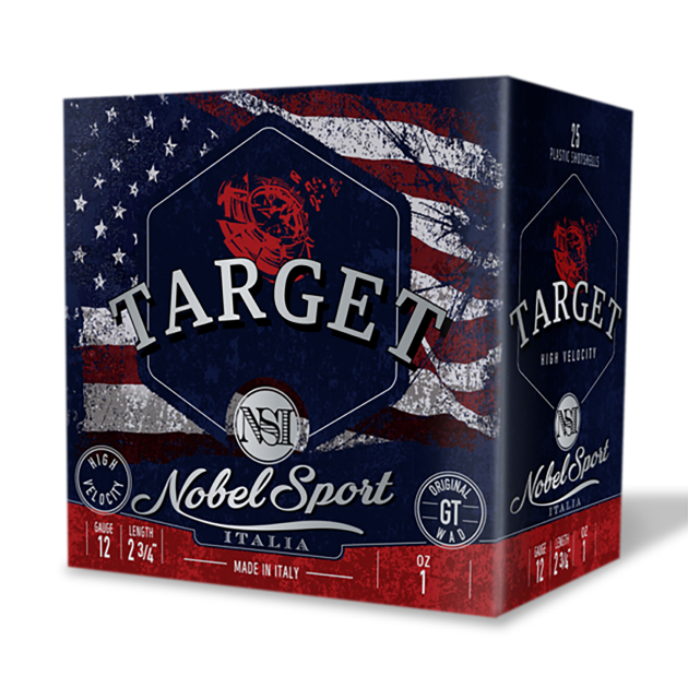 Nobel/eurosports Llc ANS121FSC8 Target  12Gauge 2.75" 1oz 8Shot 25 Per Box/10Case