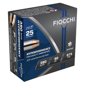 Fiocchi 380XTP25 Hyperformance  380ACP 90gr Hornady XTP Hollow Point 25 Per Box/20 Case