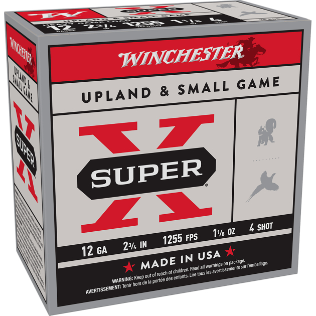 Winchester Ammo XU12H4 Super X Heavy Game Load 12Gauge 2.75" 1 1/8oz 4Shot 25 Per Box/10 Case