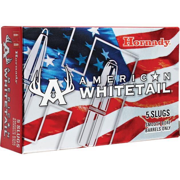 Hornady 86234 American Whitetail  12 Gauge 2.75" 1 oz Rifled Slug Shot 5 Per Box/ 20 Case
