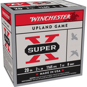 Winchester Ammo XU20H8 Super X Heavy Game Load 20Gauge 2.75" 1oz 8Shot 25 Per Box/10 Case