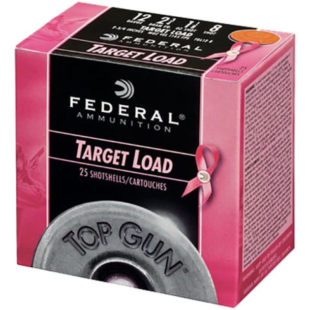 Federal TGL12P8 Top Gun Special Edition Pink 12Gauge 2.75" 1 1/8oz 8Shot 25 Per Box/10 Case