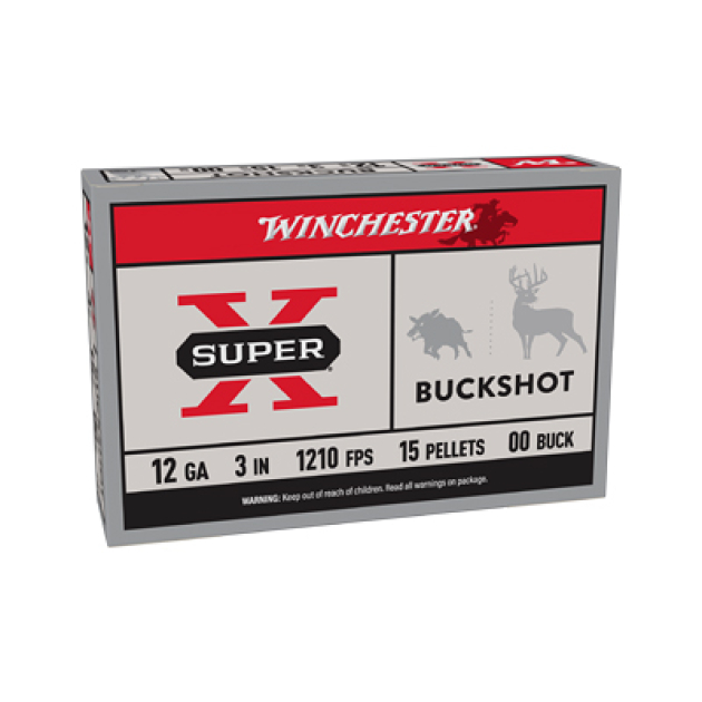 WIN SUPERX 12GA 3" 00BK 15P 5/250