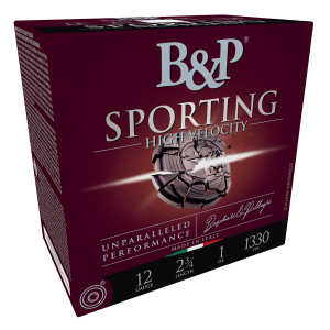 B&P Ammunition 12B1SCH8 Sporting Clay High Velocity 12Gauge 2.75" 1oz 8Shot 25 Per Box/10 Case