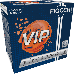 Fiocchi 20VIP75 Exacta Target VIP 20Gauge 2.75" 7/8oz 7.5Shot 25 Per Box/10 Case