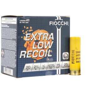 Fiocchi 20LITE75 Exacta Target Low Recoil Trainer 20Gauge 2.75" 3/4oz 7.5Shot 25 Per Box/10 Case