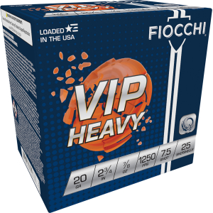 Fiocchi 20VIPH75 Exacta Target VIP Heavy 20Gauge 2.75" 7/8oz 7.5Shot 25 Per Box/10 Case
