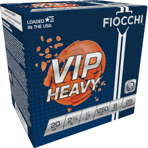 Fiocchi 20VIPH8 Exacta Target VIP Heavy 20Gauge 2.75" 7/8oz 8Shot 25 Per Box/10 Case