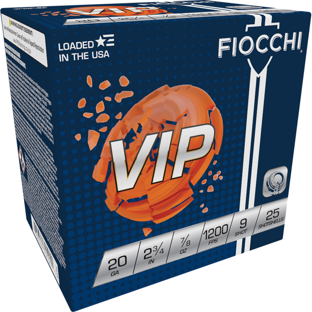Fiocchi 20VIP9 Exacta Target VIP 20Gauge 2.75" 7/8oz 9Shot 25 Per Box/10 Case