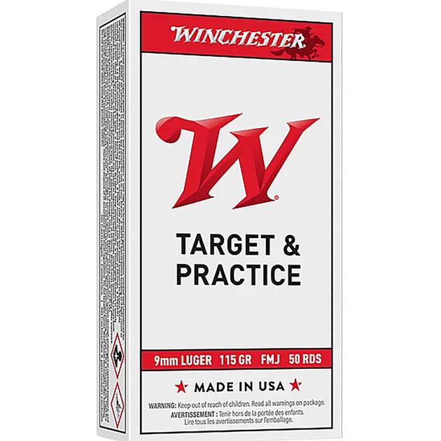 Winchester Ammo Q4172X   9mm 115gr Full Metal Jacket 50 Per Box/10 Case