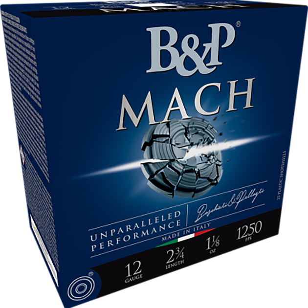 B&p Ammunition 12B1F2L8 Mach LV  12Gauge 2.75" 1oz 8Shot 25 Per Box/10 Case