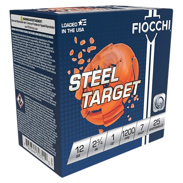 Fiocchi 12SLR7 Steel Target  12Gauge 2.75" 1oz 7Shot 25 Per Box/10 Case