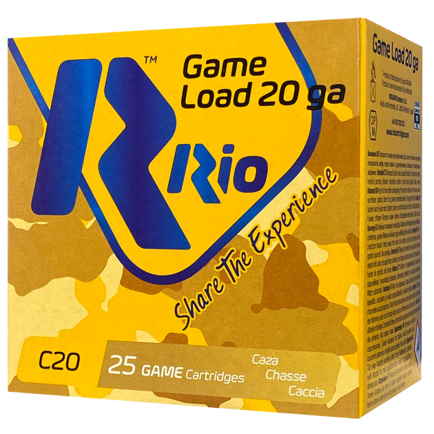 Rio Ammunition RC206 Game Load  20Gauge 2.75" 1oz 6Shot 25 Per Box/10 Case