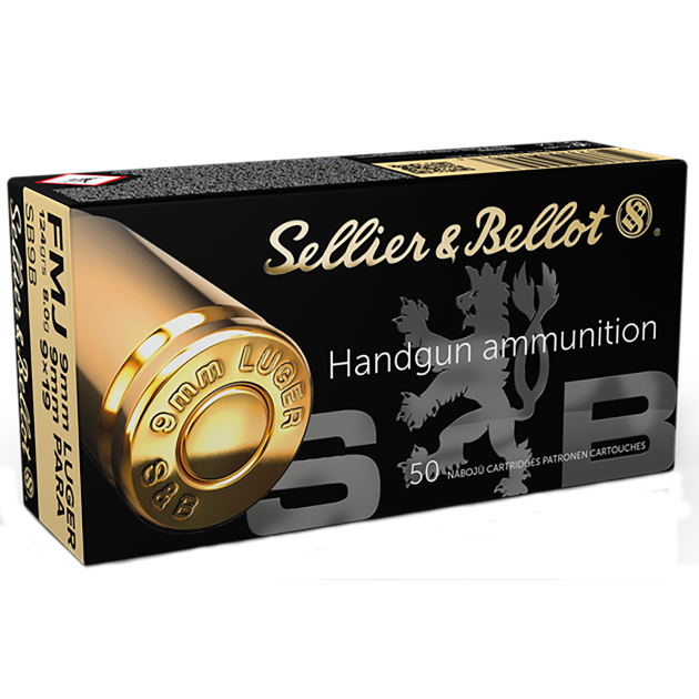 Sellier & Bellot SB9B Handgun  9mmLuger 124gr Full Metal Jacket 50 Per Box/20 Case