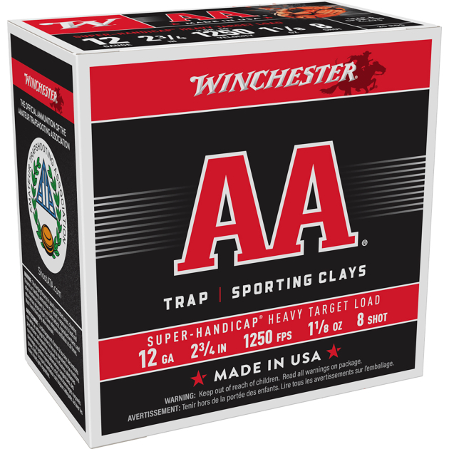 Winchester Ammo AAHA128 AA Super Handicap Heavy Target 12Gauge 2.75" 1 1/8oz 8Shot 25 Per Box/10 Case