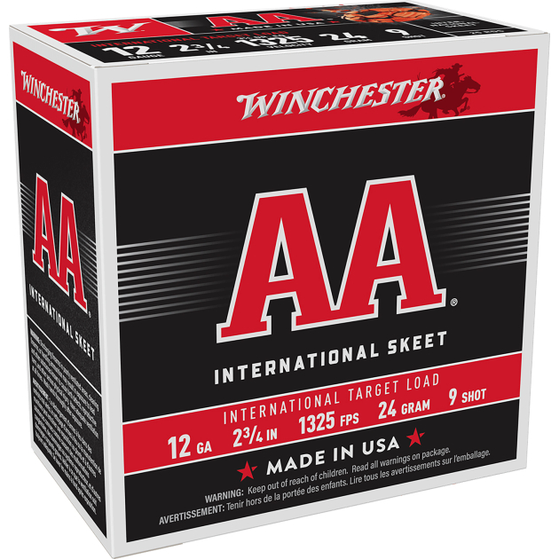 Winchester Ammo AANL129 AA International Target 12Gauge 2.75" 24gram 9Shot 25 Per Box/10 Case