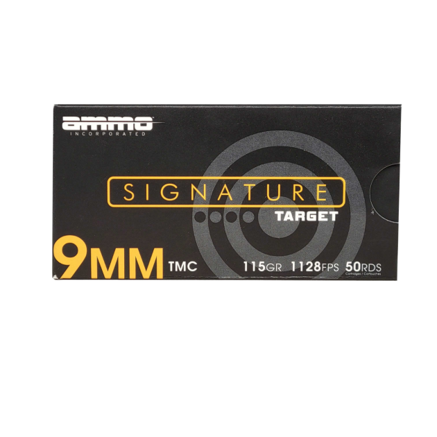 Ammo Inc Signature 9mm Luger Handgun Ammo - 115 Grain | TMC | 50rd Box