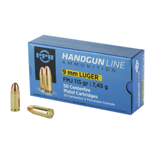 PPU 9MM FMJ 115GR 50/1000