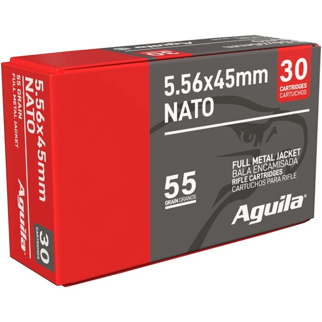 Aguila 1E556155   5.56x45mmNATO 55gr Full Metal Jacket 30 Per Box/75 Case