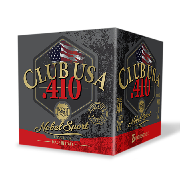 Nobel/eurosports Llc ANS41275  Club USA 410Gauge 2.50" 1/2oz 7.5Shot 25 Per Box/10 Case