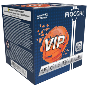 Fiocchi 410VIP8 Exacta Target VIP 410Gauge 2.50" 1/2oz 8Shot 25 Per Box/10 Case