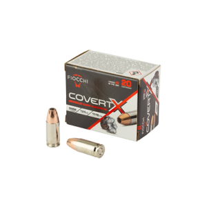 FIOCCHI COVERTX 9MM 124GR JHP 20/200