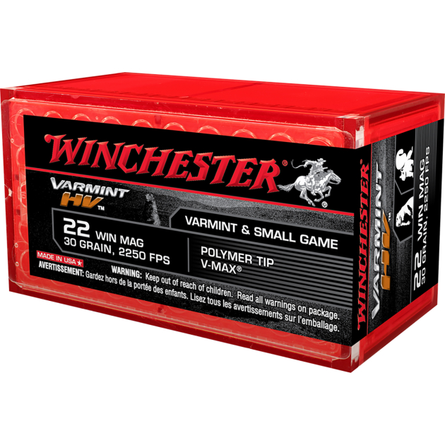Winchester Ammo S22M2PT Varmint HV  22WMR 30gr Hornady V Max 50 Per Box/20 Case