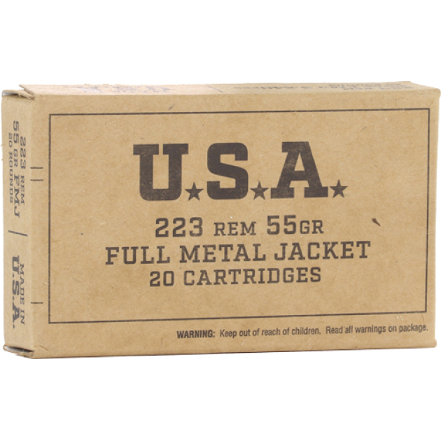 WINCHESTER USA 223 REM - 55GR FMJ 20RD 50BX/CS