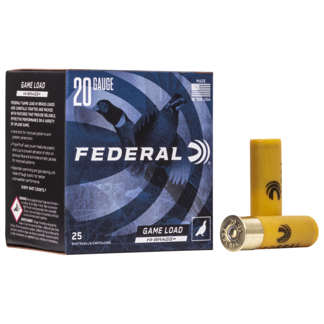 Federal H2045 Game-Shok High Brass 20Gauge 2.75" 1oz 5Shot 25 Per Box/10 Case