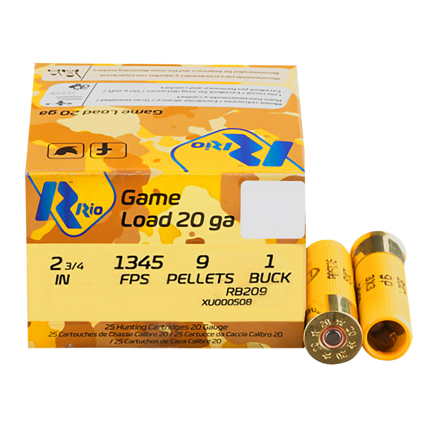 Rio Ammunition RB209 Royal Buck  20Gauge 2.75" 1 1/8oz 0Buck Shot 25 Per Box/10 Case