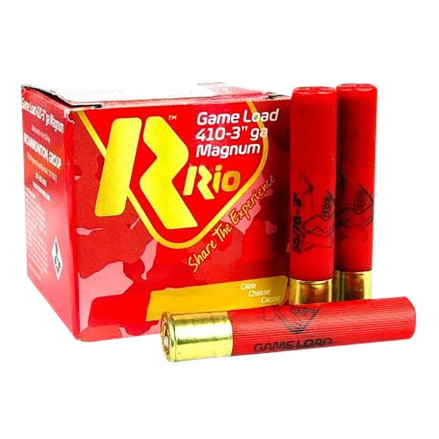 Rio Ammunition RCHV368 Game Load  410Gauge 3" 11/16oz 8Shot 25 Per Box/10 Case