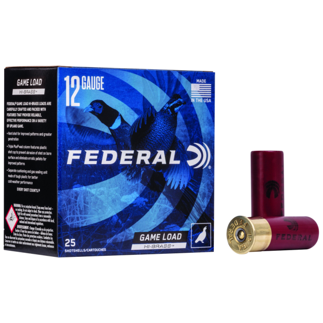 Federal H1265 Game-Shok High Brass 12Gauge 2.75" 1 1/4oz 5Shot 25 Per Box/10 Case
