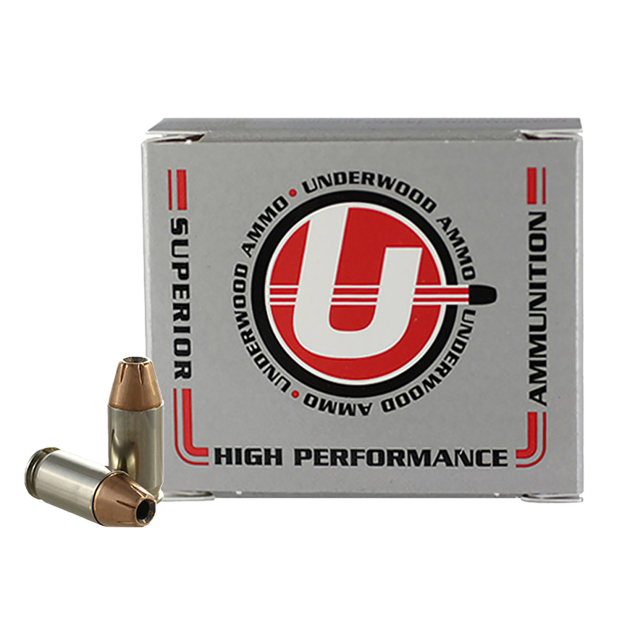 Underwood Ammo 141   380ACP+P 90gr Jacketed Hollow Point 20 Per Box/10 Case