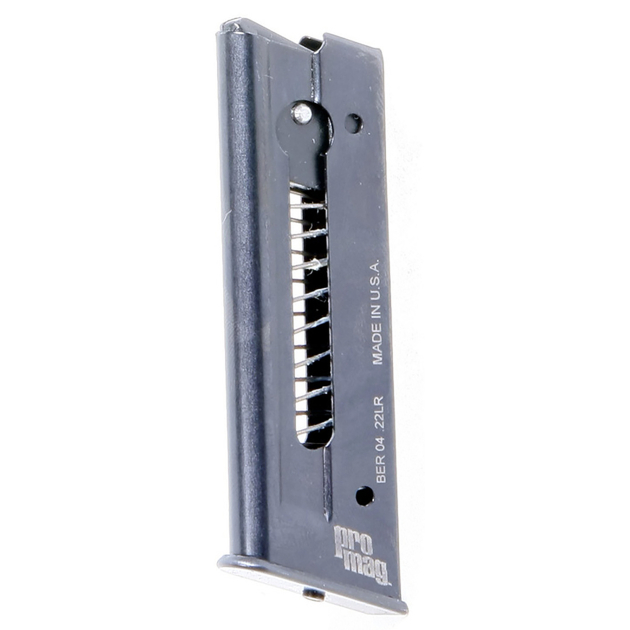 ProMag BER04 Standard  7rd 22 LR Fits Beretta 21A Bobcat Black Steel