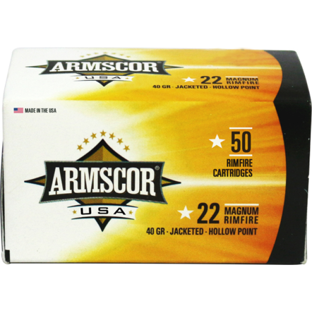 ARMSCOR 22WMR 40GR JHP 1838FPS - 50RD 100BX/CS