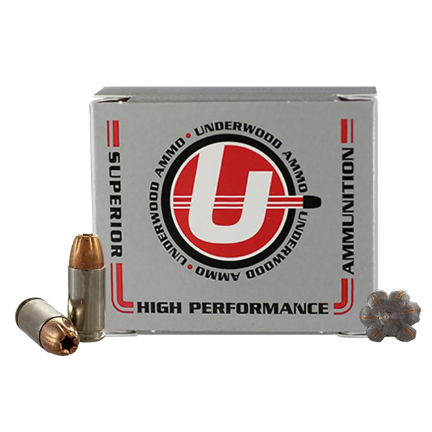 Underwood Ammo 114   9mm 124gr Jacketed Hollow Point 20 Per Box/10 Case