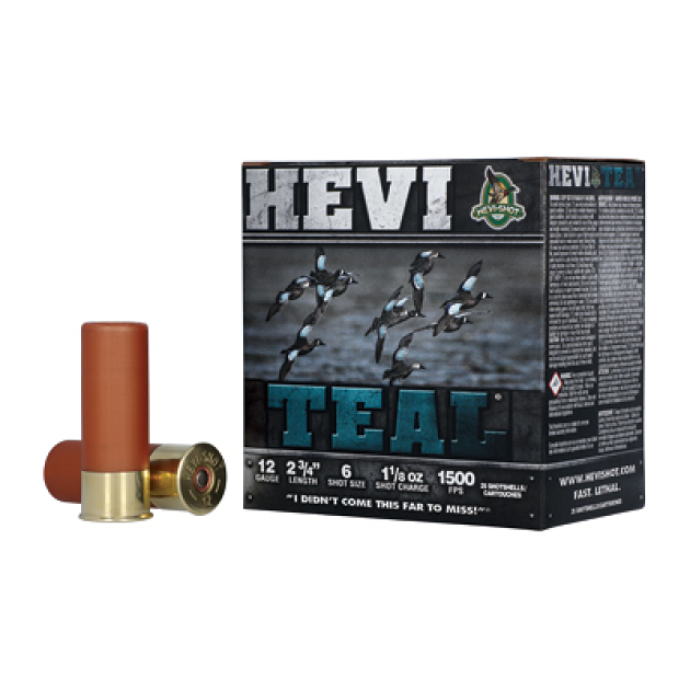 HEVI TEAL 12GA 2.75" #6 25/250