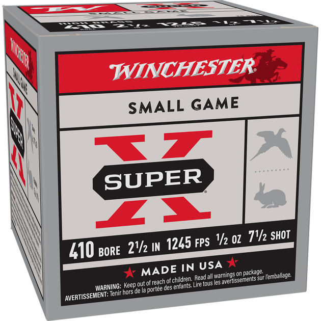 Winchester Ammo X417 Super X Heavy Game Load High Brass 410Gauge 2.50" 1/2oz 7.5Shot 25 Per Box/10 Case