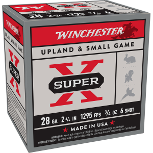 Winchester Ammo X286 Super X Heavy Game Load High Brass 28Gauge 2.75" 3/4oz 6Shot 25 Per Box/10 Case
