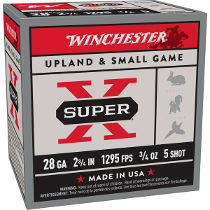 Winchester Ammo X285 Super X Heavy Game Load High Brass 28Gauge 2.75" 3/4oz 5Shot 25 Per Box/10 Case