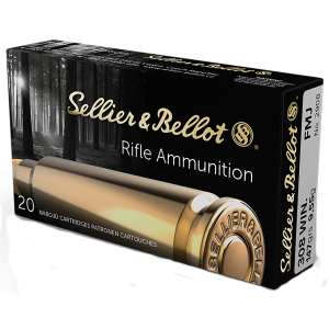 Sellier & Bellot SB308A Rifle  308Win 147gr Full Metal Jacket 20 Per Box/25 Case